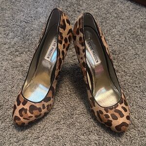 Steve Madden Leopard-Print Pointed Toe Pumps - Brown/Tan